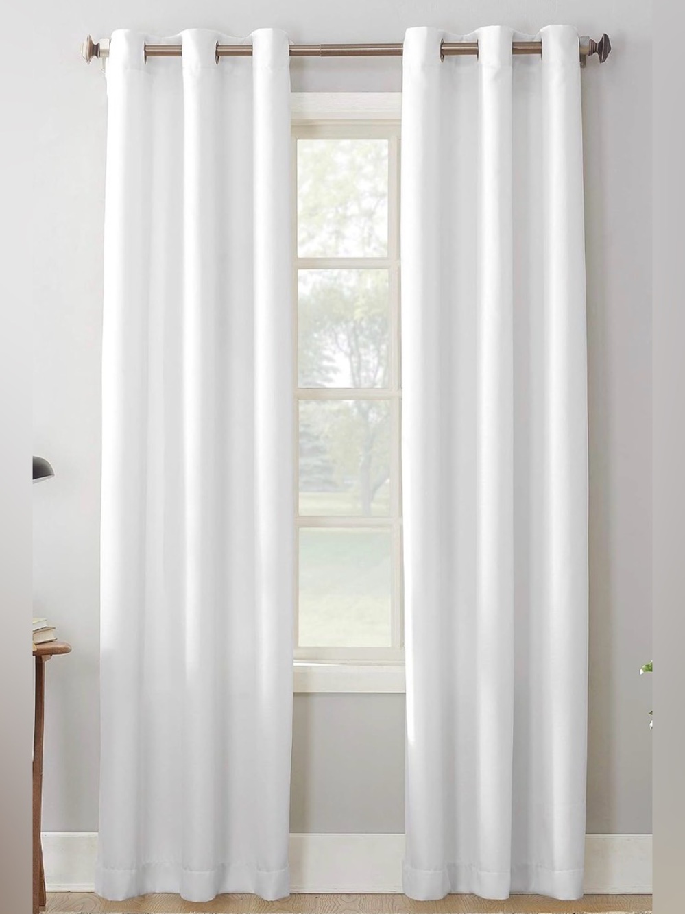 ❤️ TWO Textured Grommet Curtain Panels, 48" x 84"